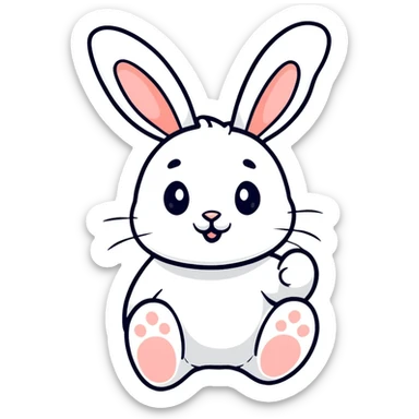 cartoon bunny rabbit sticker