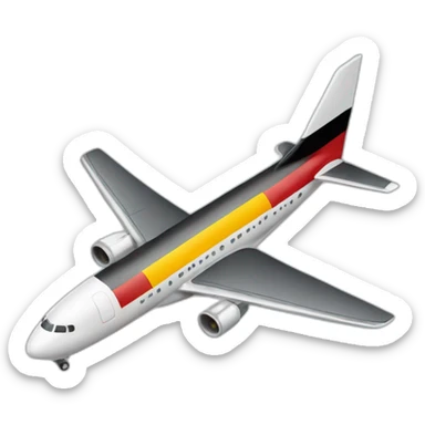 A plane with the german flag sticker