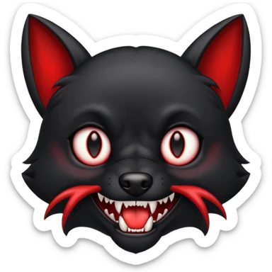 vampire dog sticker