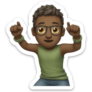 Gars qui fait un dab sticker