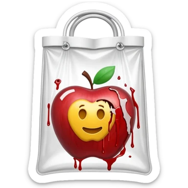 3D render of Evidence Bag inside a clear plastic evidence bag, sterile lighting, forensic crime scene aesthetic, plastic reflection, Apple emoji style, isolated on white background --v 6.0 sticker