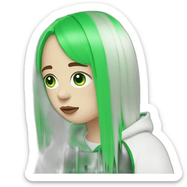 Billie Eilish green sticker