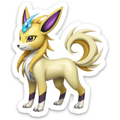 Colorful Meloetta-Manectric-Solgaleo-Raikou-Pokémon-Digimon-Fakémon-fusion-hybrid-creature sticker