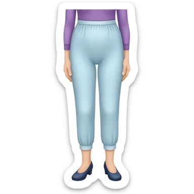 a Woman, mid 50, wearing incontinence pants sticker
