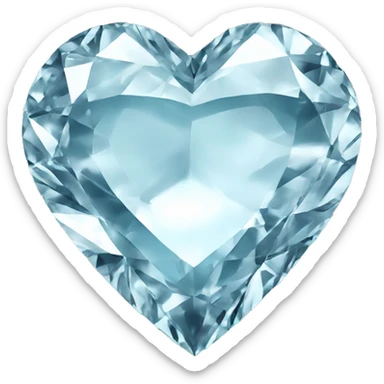 Diamond heart sticker