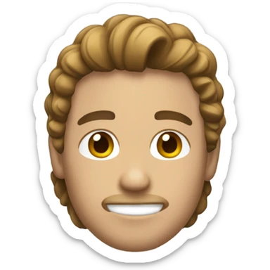 persona blanca, castaña con rulos  sticker