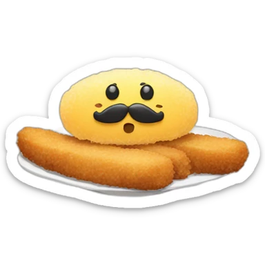 tonkatsu with a moustache sticker