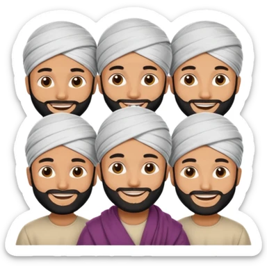 Muslim men wearing turbans sticker