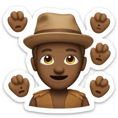 man in beaver costume sticker