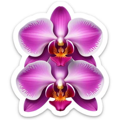 orchid flower sticker