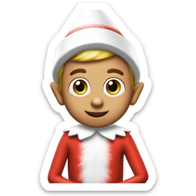 Elf on the shelf popping sticker