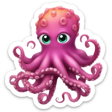 Cat wearing an octopus costume  sticker