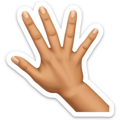 Twist to the side and bend the finger sticker