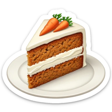 slice of carrot cake sticker