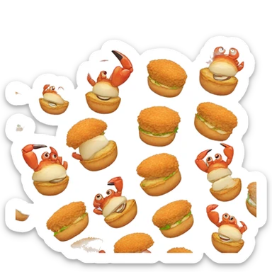 Crab cakes sticker