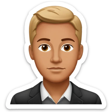 dean boyer in front of harper memorial library sticker