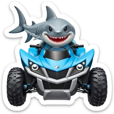 atv quad banshee front with a smile shark integrate sticker