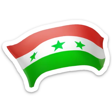  syrian flag but instead of the red part make it green sticker