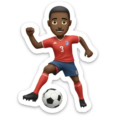 Soccer player sticker