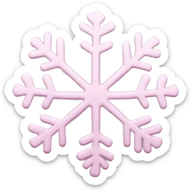 pastel pink snowflake  sticker