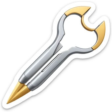 generate me a metalic cutter sticker