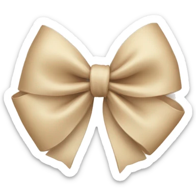Make a beige bow sticker