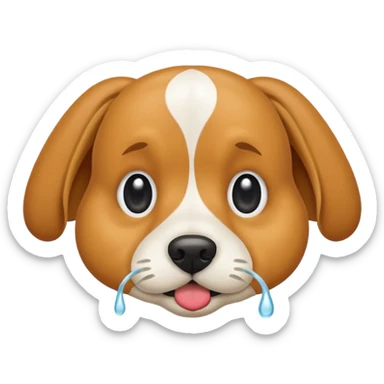 Dog hungry sticker