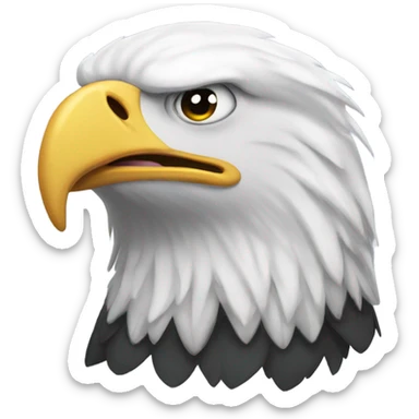 Bald eagle weeping sticker