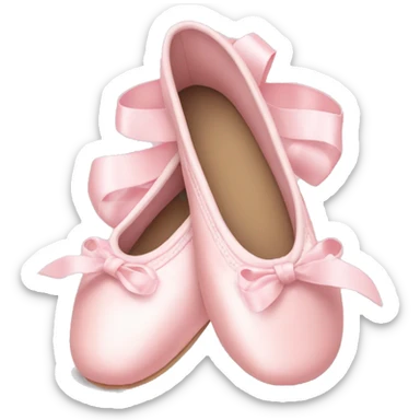 pastel pink ballet shoes sticker