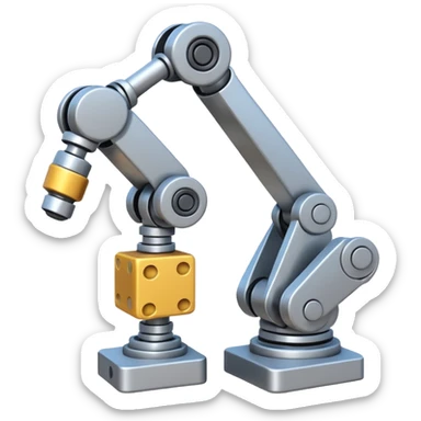 emoji about robot arm with block sticker
