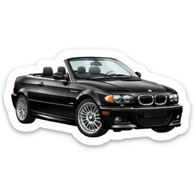 Black BMW 330ci convertible  sticker