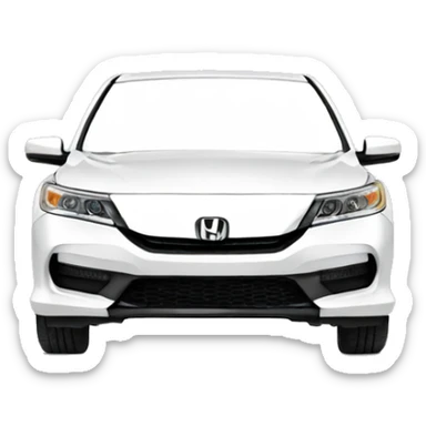 White 2017 Honda Accord  sticker