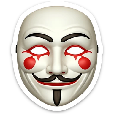 Guy fawkes mask emoji sticker