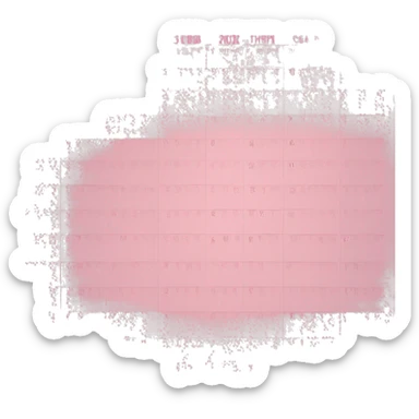 A pastel pink calendar  sticker