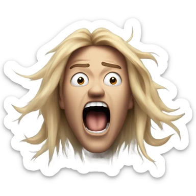 head banging face  sticker