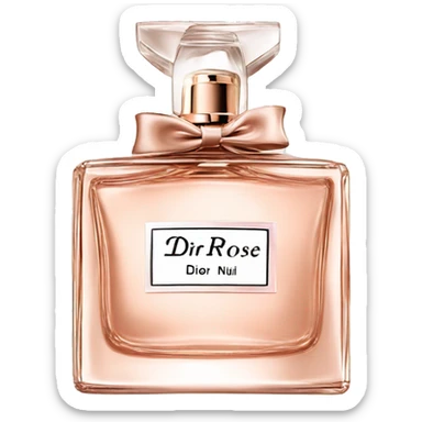 Realistic Dior rose gold perfume sticker