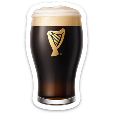 pint of guinness with flat head sticker