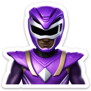 Make a purple Power Ranger from power rangers jungle fury sticker