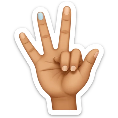 an okay sign with someones finger going into it sticker