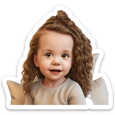 realistic portrait of girl sticker