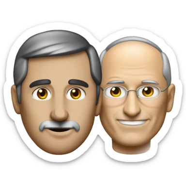 Ilon mask and Steve jobs  sticker