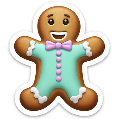 Pastel gingerbread man sticker