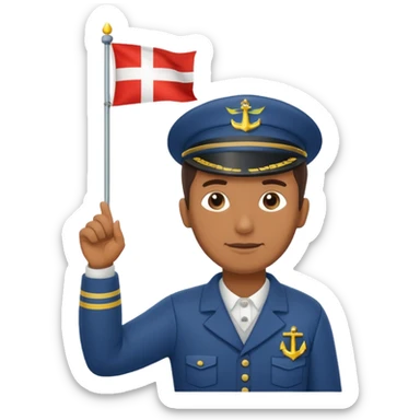 lighthouse Keeper raising signal flag sticker