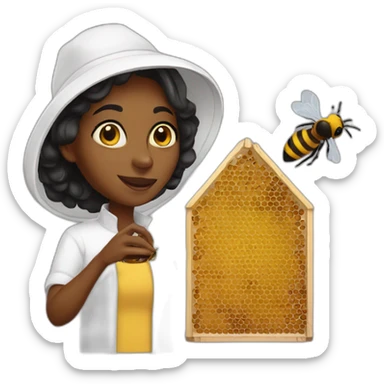 beekeeper black lady honey sticker
