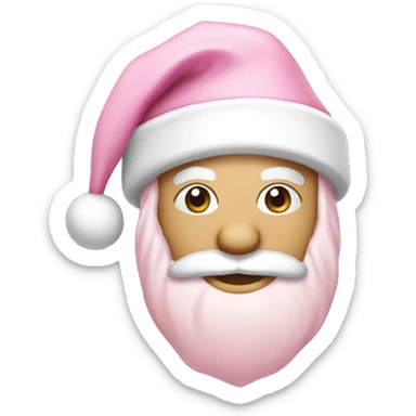 light pink santa hat sticker