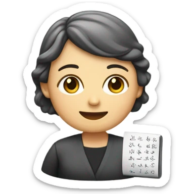 Una profesora con una pizarra  sticker