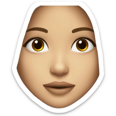 shakira dark brown straight hair sticker