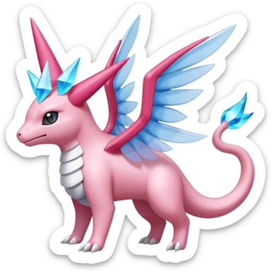 Diancie-Palkia-Amaura-Aurorus-Salamence-aesthetic-fusion sticker