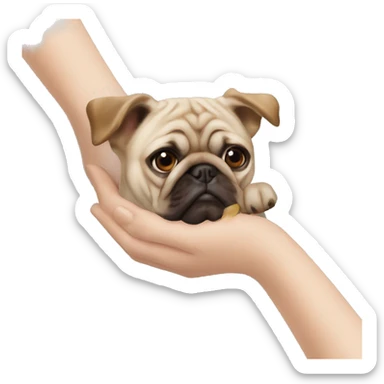 bacio con mano a pugno davanti alle labbra sticker