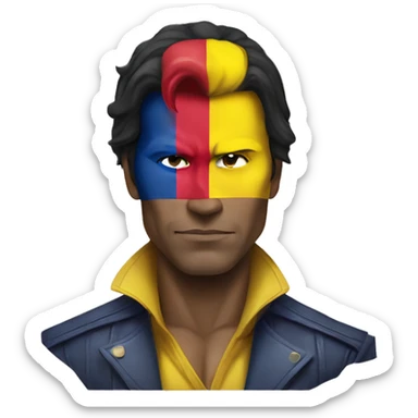 x men gambit using colombian flag sticker